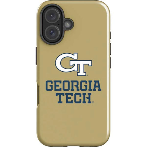 Georgia Institute of Technology Gold LogoType GT iPhone 16 Impact Case