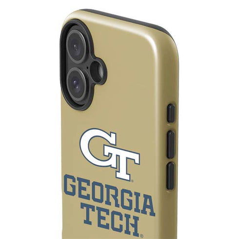 Georgia Institute of Technology Gold LogoType GT iPhone 16 Impact Case