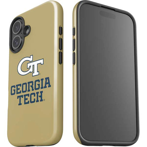 Georgia Institute of Technology Gold LogoType GT iPhone 16 Impact Case