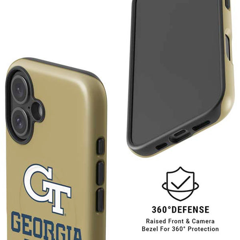 Georgia Institute of Technology Gold LogoType GT iPhone 16 Magsafe Impact Case