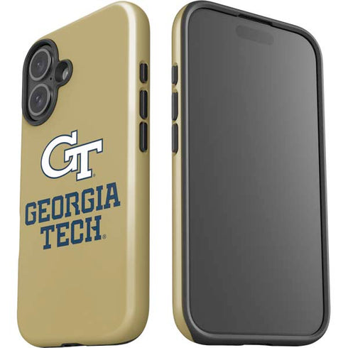 Georgia Institute of Technology Gold LogoType GT iPhone 16 Plus Impact Case
