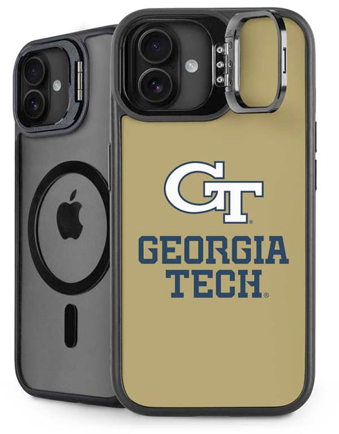 Georgia Institute of Technology Gold LogoType GT iPhone 16 Plus Kickstand Case