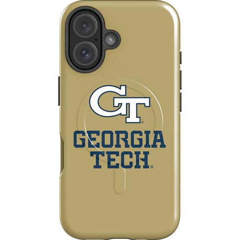 Georgia Institute of Technology Gold LogoType GT iPhone 16 Plus Magsafe Impact Case