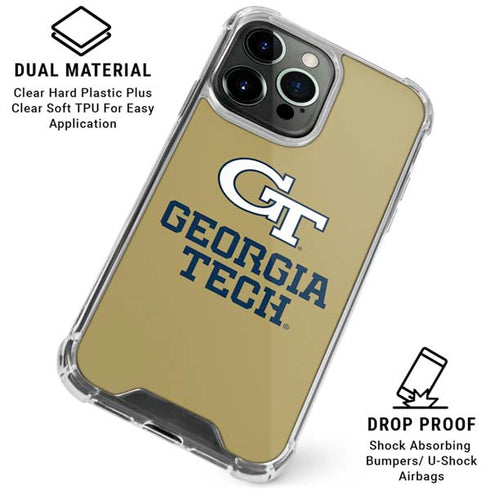 Georgia Institute of Technology Gold LogoType GT iPhone 16 Pro Clear Case