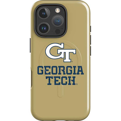 Georgia Institute of Technology Gold LogoType GT iPhone 16 Pro Magsafe Impact Case