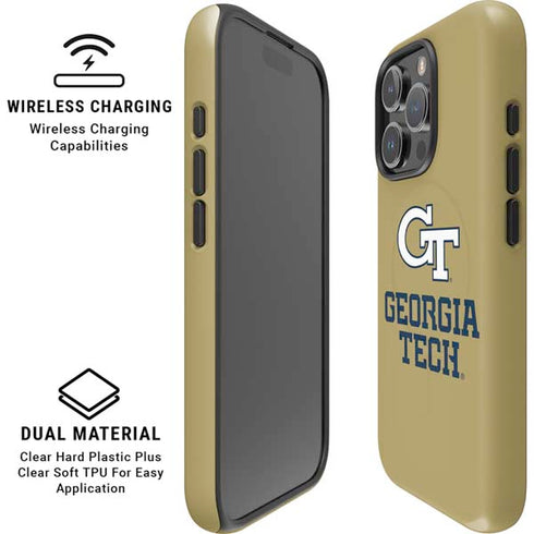 Georgia Institute of Technology Gold LogoType GT iPhone 16 Pro Max Magsafe Impact Case
