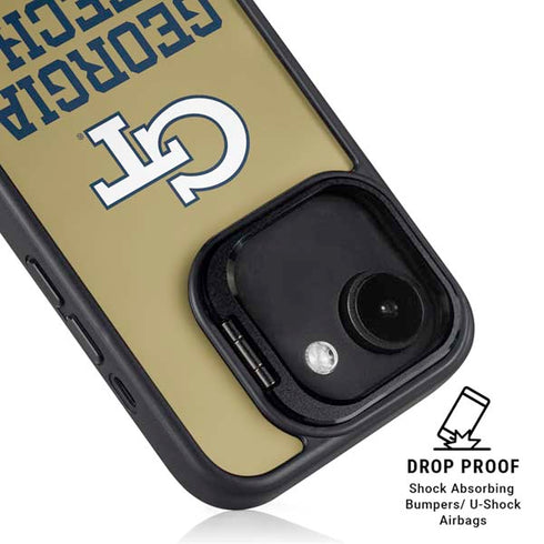 Georgia Institute of Technology Gold LogoType GT iPhone 16e Kickstand Case