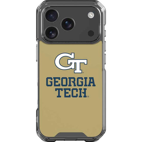 Georgia Institute of Technology Gold LogoType GT iPhone 18 Pro Clear Case
