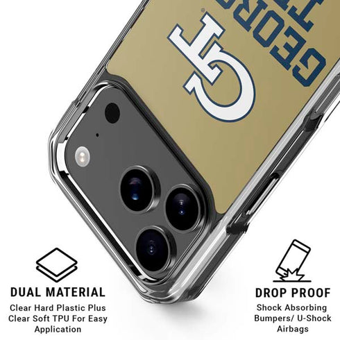 Georgia Institute of Technology Gold LogoType GT iPhone 18 Pro Clear Case