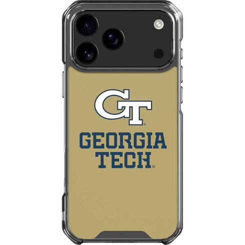 Georgia Institute of Technology Gold LogoType GT iPhone 18 Pro Max Clear Case