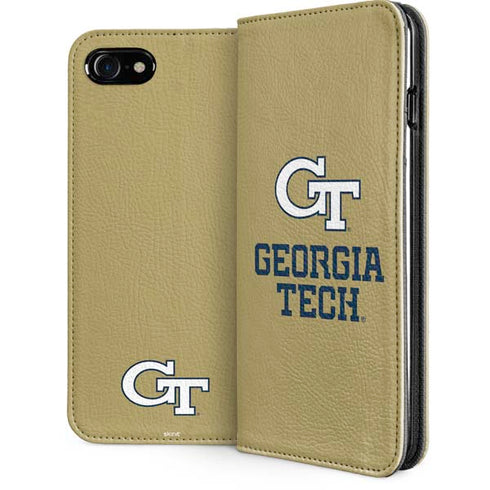 Georgia Institute of Technology Gold LogoType GT iPhone SE (2nd & 3rd Gen) Folio Case