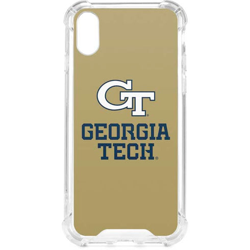 Georgia Institute of Technology Gold LogoType GT iPhone XS Clear Case