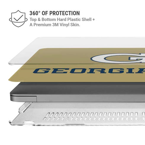 Georgia Institute of Technology Gold LogoType GT MacBook Pro 14in (2021-24) Case plus Skin