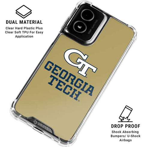 Georgia Institute of Technology Gold LogoType GT Moto G Power 5G (2024) Clear Case