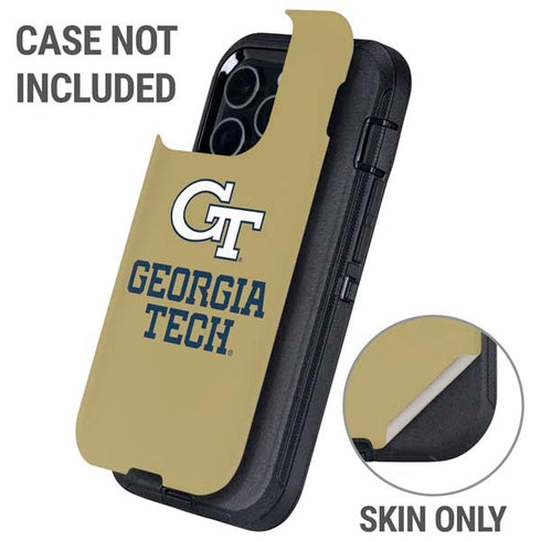 Georgia Institute of Technology Gold LogoType GT Otterbox Defender iPhone Skin