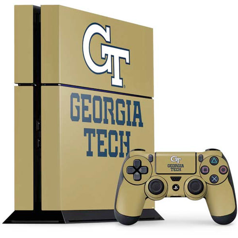 Georgia Institute of Technology Gold LogoType GT PlayStation PS4 Skins