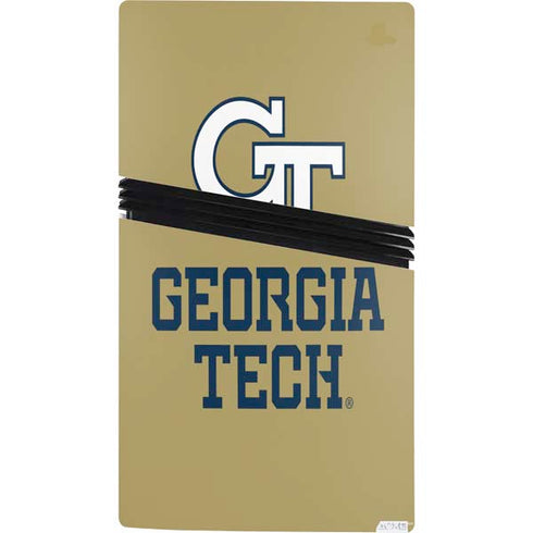 Georgia Institute of Technology Gold LogoType GT PS5 Pro Bundle Skin