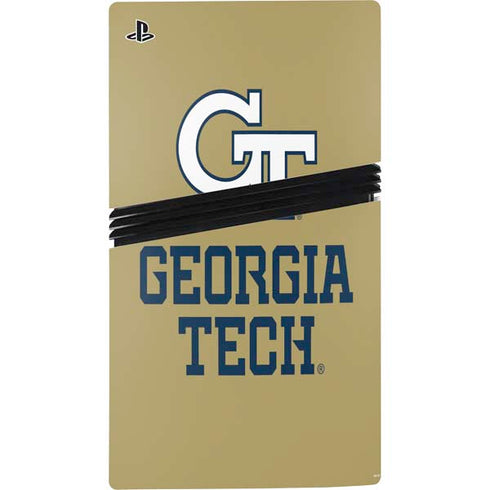 Georgia Institute of Technology Gold LogoType GT PS5 Pro Console Skin
