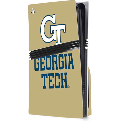 Georgia Institute of Technology Gold LogoType GT PlayStation PS5 Skins