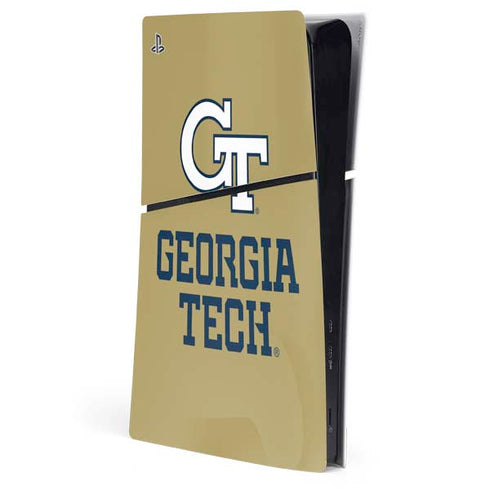 Georgia Institute of Technology Gold LogoType GT PlayStation PS5 Skins