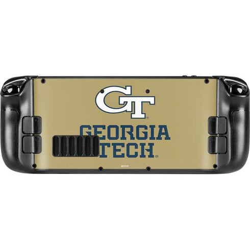 Georgia Institute of Technology Gold LogoType GT Steam Deck Handheld Gaming Computer Skin