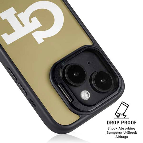 Georgia Institute of Technology Gold GT iPhone 15 Plus Kickstand Case