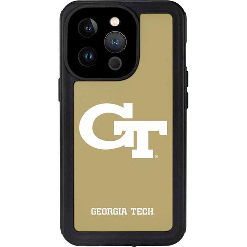 Georgia Institute of Technology Gold GT iPhone 15 Pro Waterproof Case