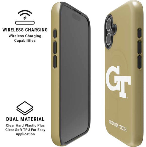 Georgia Institute of Technology Gold GT iPhone 16 Plus Magsafe Impact Case