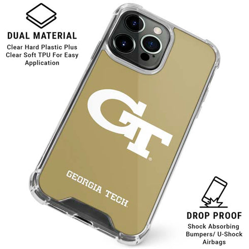 Georgia Institute of Technology Gold GT iPhone 16 Pro Clear Case
