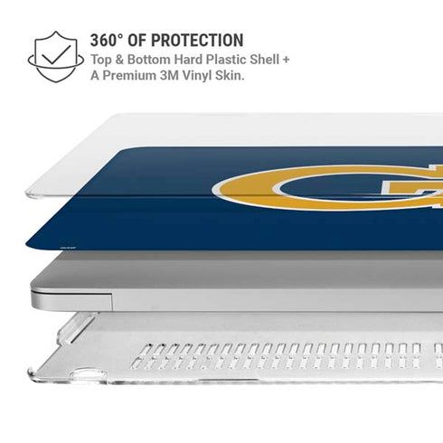 Georgia Institute of Technology Gold GT MacBook Air 13in (2020) Case plus Skin