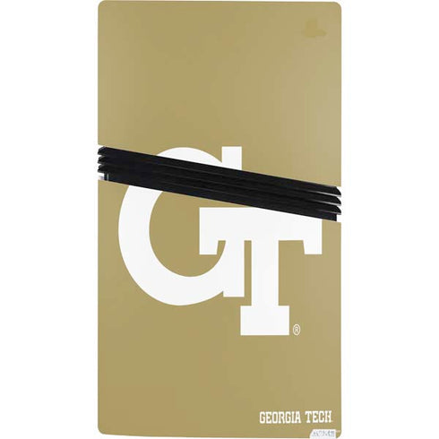 Georgia Institute of Technology Gold GT PS5 Pro Console Skin