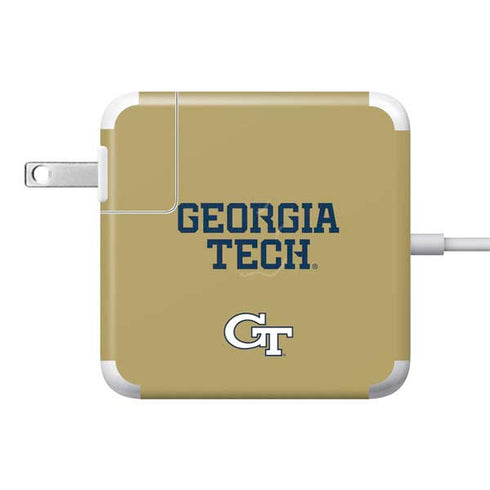 Georgia Institute of Technology LogoType Gold 85W Power Adapter (15 and 17 inch MacBook Pro Charger) Skin