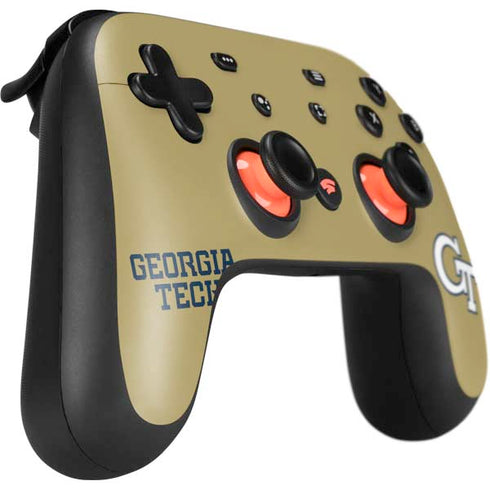 Georgia Institute of Technology LogoType Gold Google Stadia Controller Skin