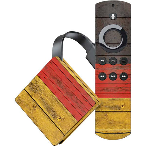 German Flag Dark Wood Amazon Fire TV Skin