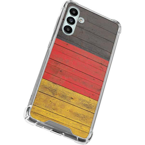 German Flag Dark Wood Galaxy A13 5G Clear Case