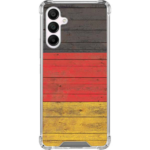 German Flag Dark Wood Galaxy A16 5G Clear Case