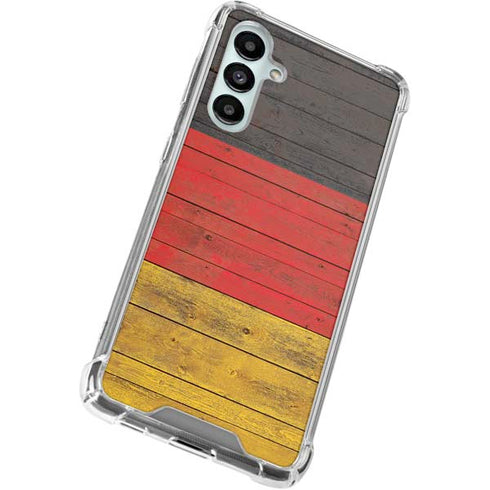 German Flag Dark Wood Galaxy A16 5G Clear Case