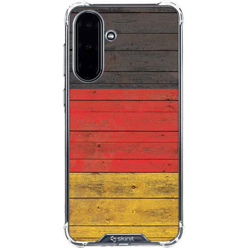 German Flag Dark Wood Galaxy A36 5G Clear Case