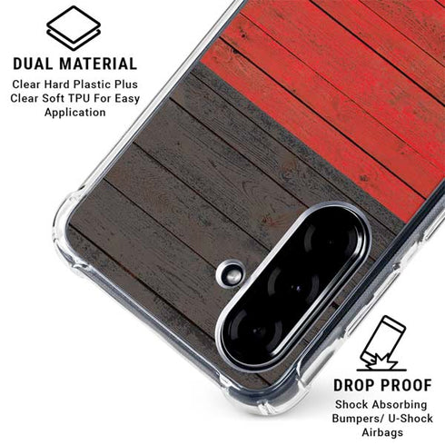 German Flag Dark Wood Galaxy A36 5G Clear Case