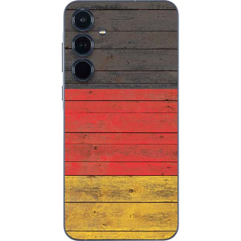 German Flag Dark Wood Galaxy A36 5G Skin
