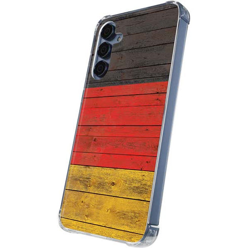 German Flag Dark Wood Galaxy A55 5G Clear Case