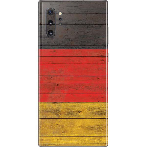 German Flag Dark Wood Galaxy Note 10 Plus Skin