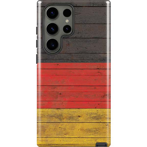 German Flag Dark Wood Galaxy S23 Ultra Pro Case