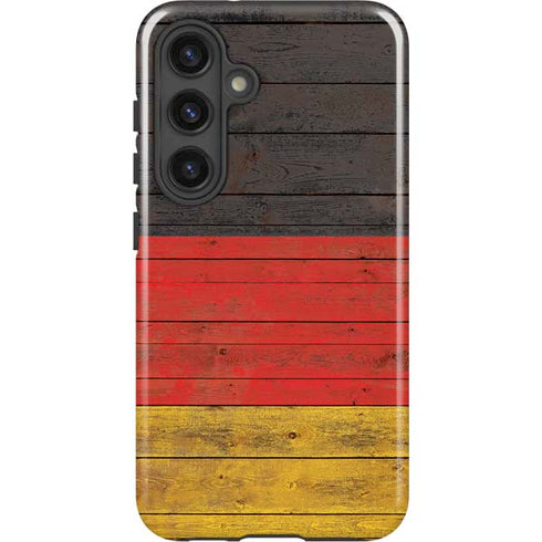 German Flag Dark Wood Galaxy S25 Plus Impact Case