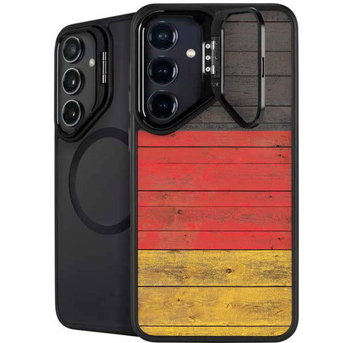 German Flag Dark Wood Galaxy S25 Plus Kickstand Case