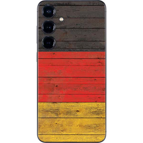 German Flag Dark Wood Galaxy S25 Plus Skin