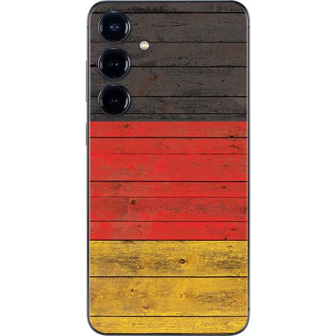 German Flag Dark Wood Galaxy S24 Skin