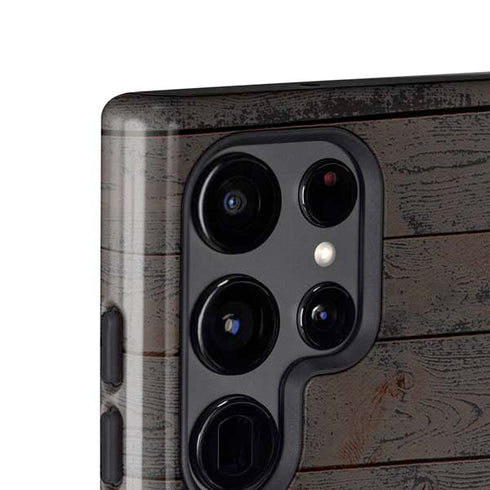 German Flag Dark Wood Galaxy S25 Ultra Impact Case