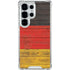 German Flag Dark Wood Galaxy S25 Ultra Clear Case