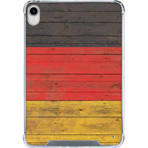German Flag Dark Wood iPad 11th Gen (2025) Clear Case